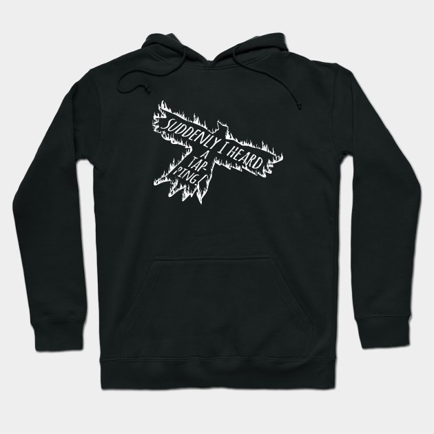 Burning Crow: Suddenly, I Heard a Tapping! Hoodie by SaltyCult